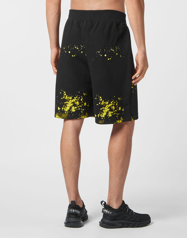 Plein Sport Jogging Shorts Black/yellow Fluo