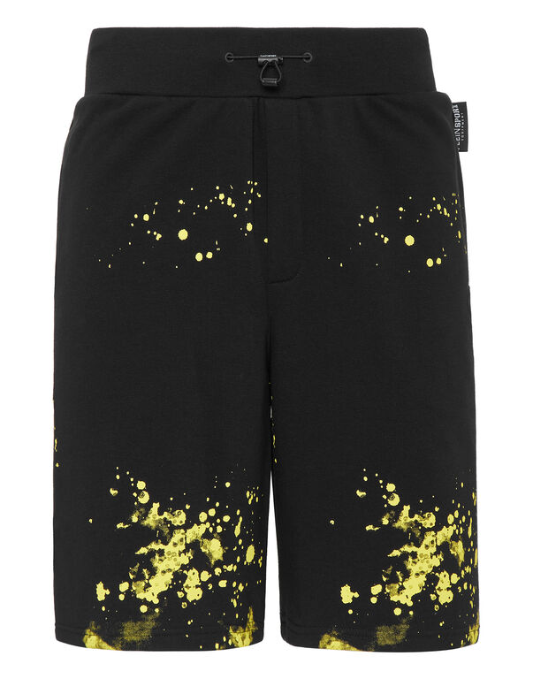 plein sport Jogging Shorts black/yellow fluo