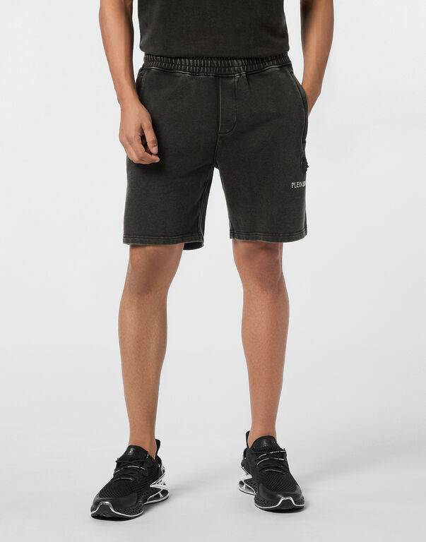 Plein Sport Jogging Shorts Cold Dye Black