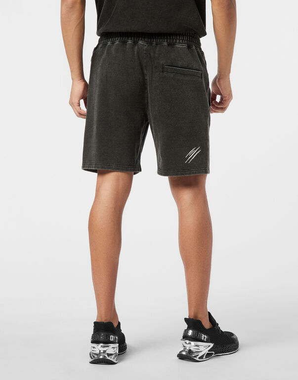 Plein Sport Jogging Shorts Cold Dye Black