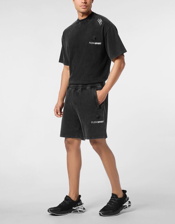 Plein Sport Jogging Shorts Cold Dye Black