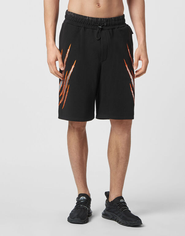 Plein Sport Jogging Shorts Scratch Black/silver