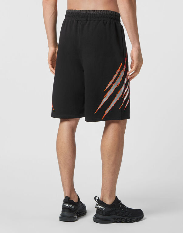 Plein Sport Jogging Shorts Scratch Black/silver
