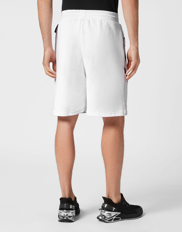 Plein Sport Jogging Shorts Scratch White