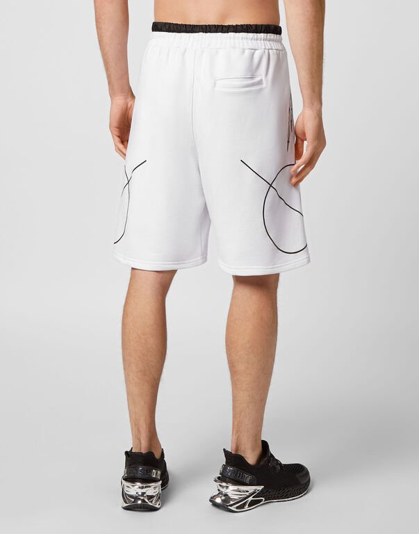 Plein Sport Jogging Shorts Scratch White / Black