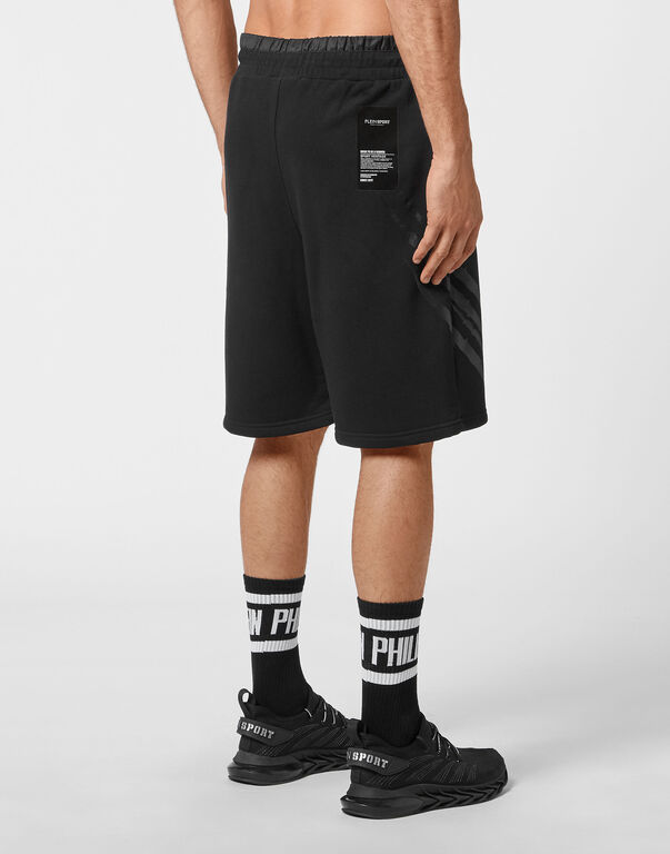 Plein Sport Jogging Shorts Stripes Black
