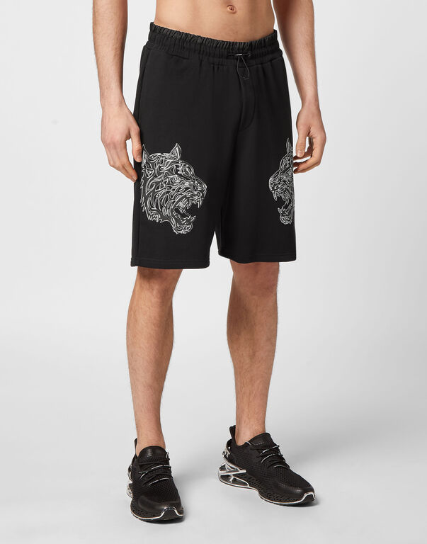 Plein Sport Jogging Shorts Tiger Black / Black