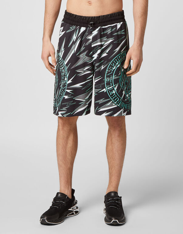 Plein Sport Jogging Shorts Tiger Black/mint Green