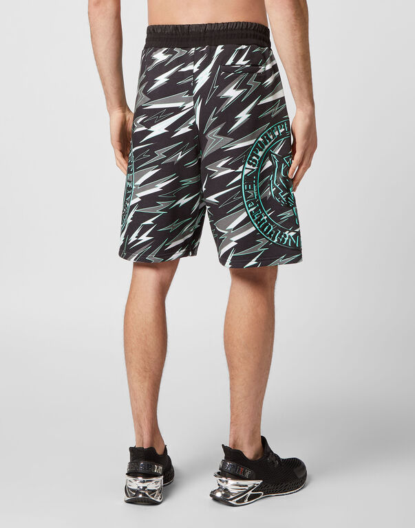 Plein Sport Jogging Shorts Tiger Black/mint Green