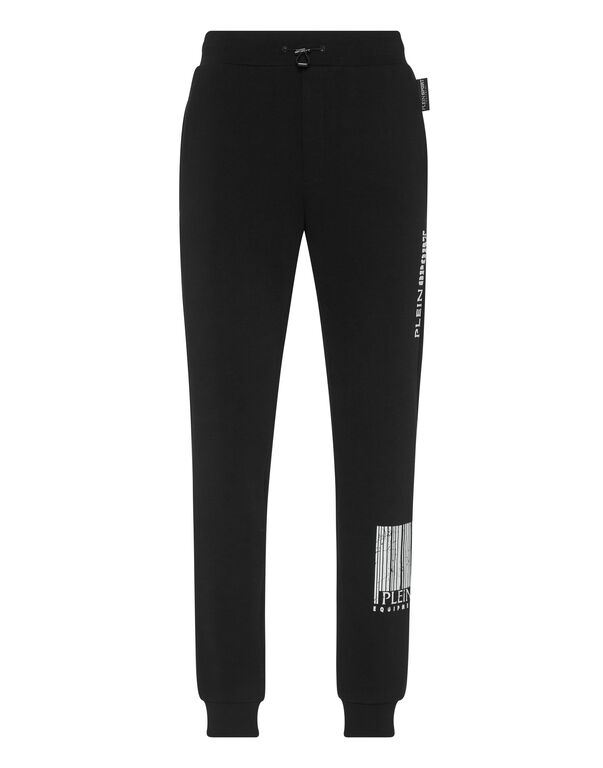 plein sport Jogging Trousers Barcode black