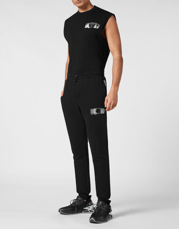 Plein Sport Jogging Trousers Black/silver