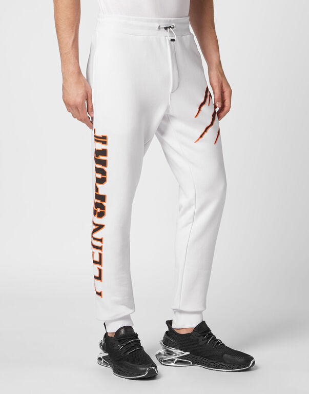 Plein Sport Jogging Trousers Scratch White