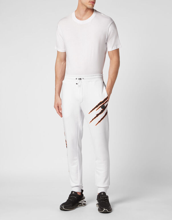 Plein Sport Jogging Trousers Scratch White