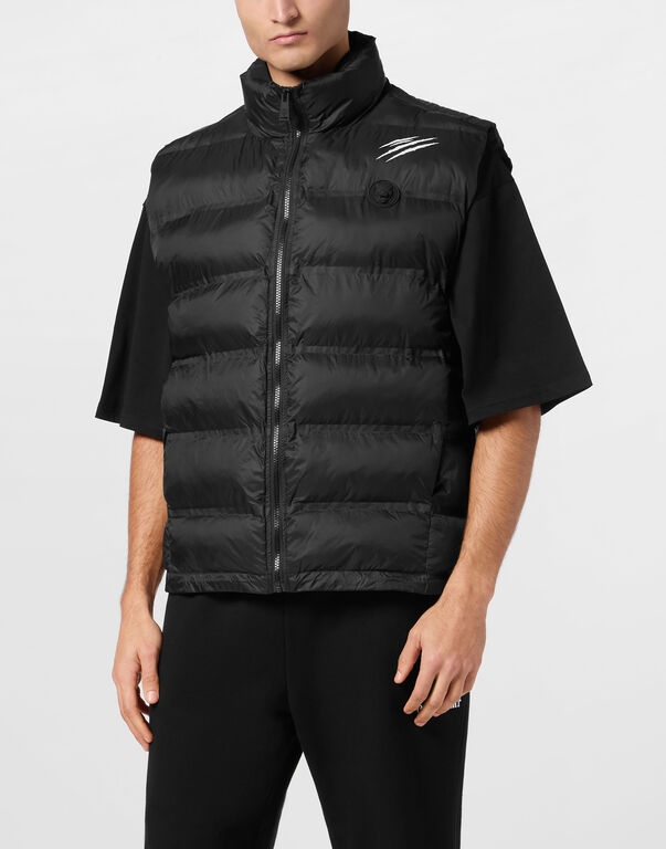 Plein Sport Lightweight Padded Vest Scratch Black