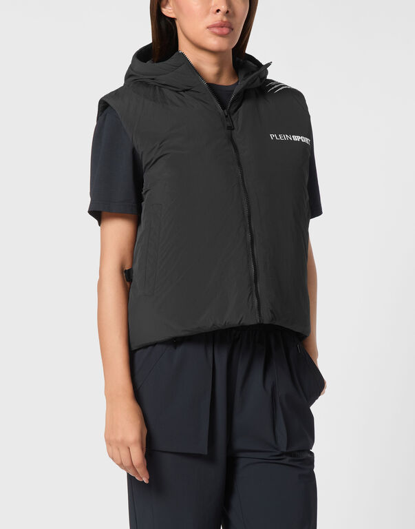 Plein Sport Lightweight Padded Vest Scratch Black