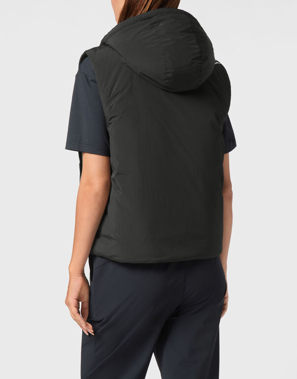 Plein Sport Lightweight Padded Vest Scratch Black