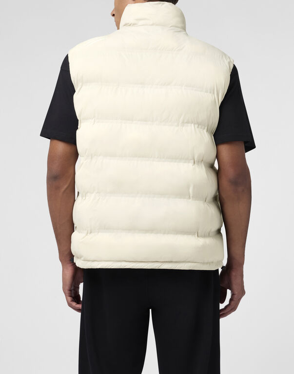Plein Sport Lightweight Padded Vest Scratch Grey