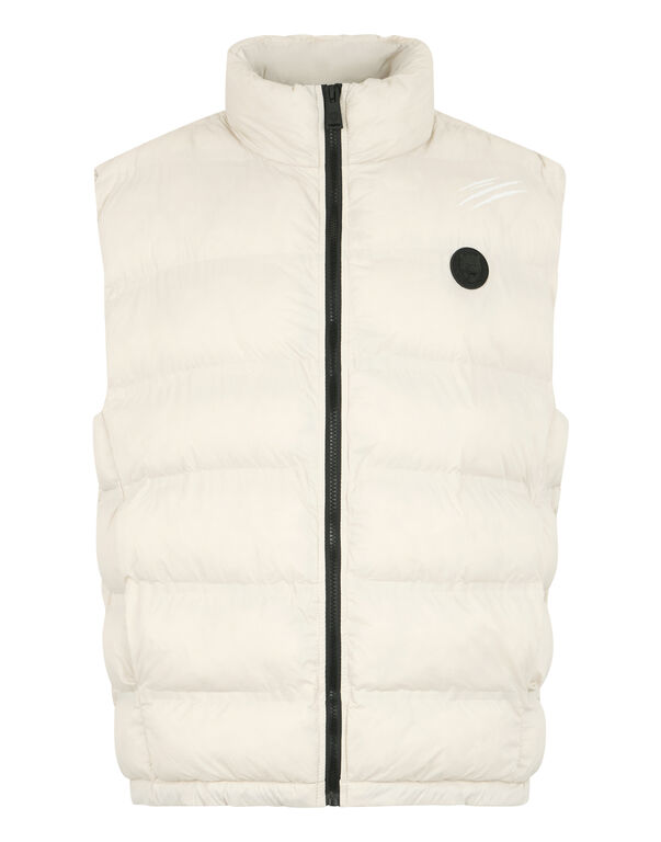 plein sport Lightweight Padded Vest Scratch grey