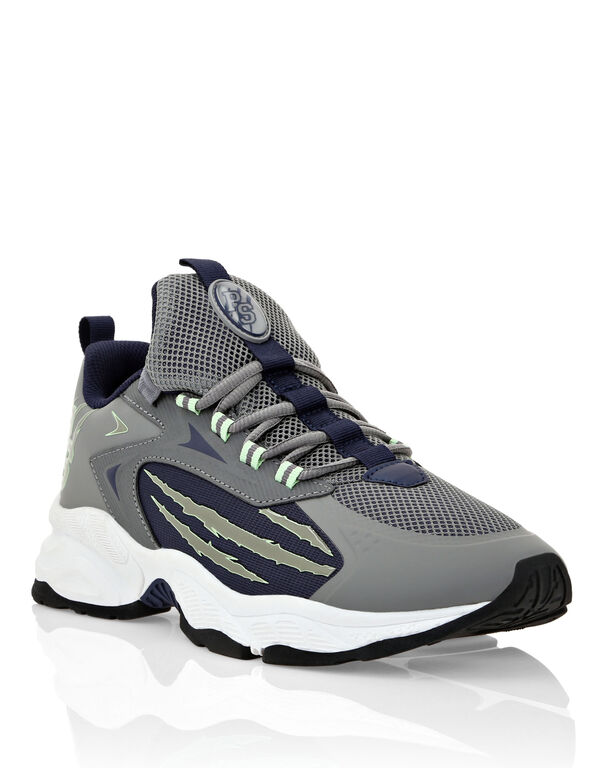 Plein Sport Lo-Top Sneakers Dark Grey+dark Blue