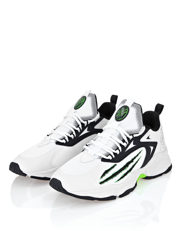 Plein Sport Lo-Top Sneakers White/greenfluo
