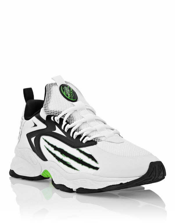 Plein Sport Lo-Top Sneakers White/greenfluo