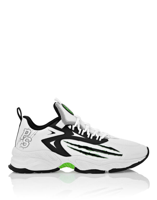 Plein Sport Lo-Top Sneakers White/greenfluo