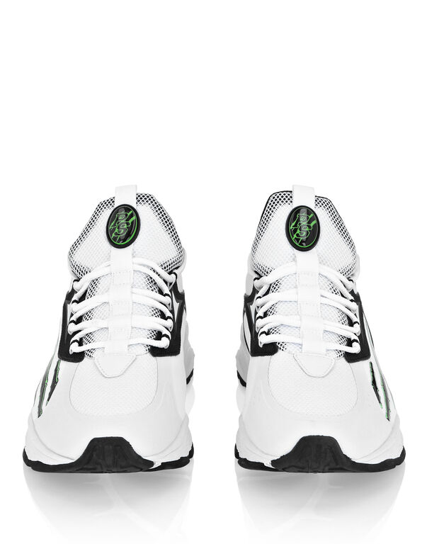plein sport Lo-Top Sneakers White/greenfluo