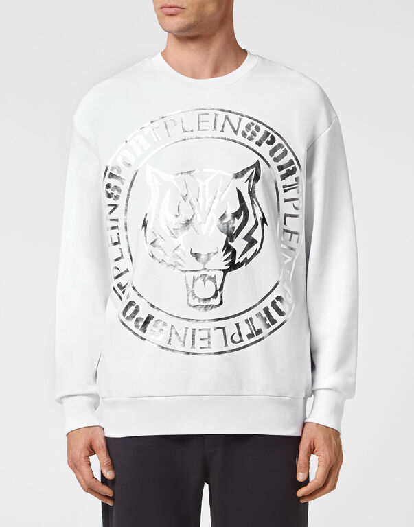 Plein Sport Longsleeve Sweatshirt Tiger White