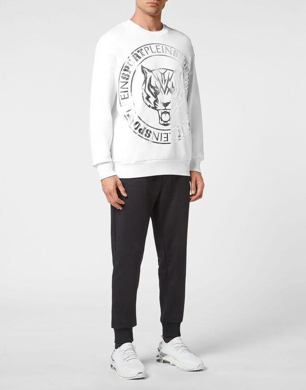 Plein Sport Longsleeve Sweatshirt Tiger White