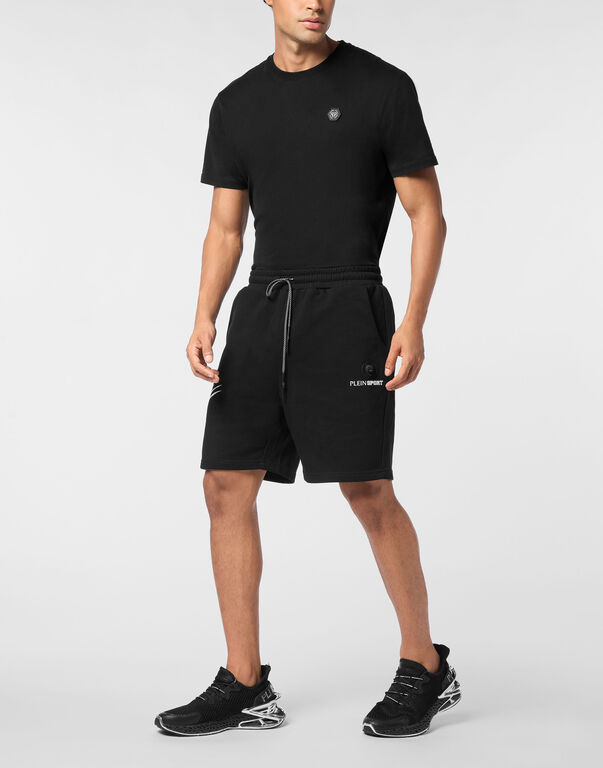 Plein Sport Loose Fit Jogging Shorts Scratch Black