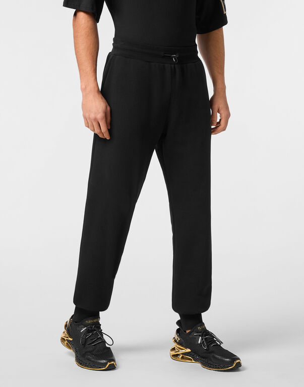 Plein Sport Loose Trousers Label Black/light Gold