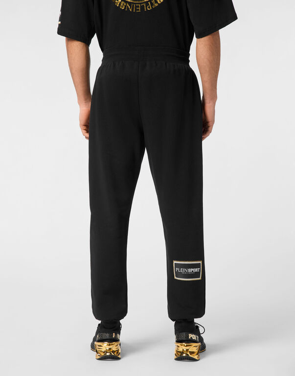 Plein Sport Loose Trousers Label Black/light Gold