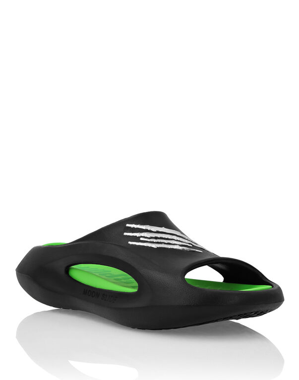 plein sport MOON SLIDE black+green fluo