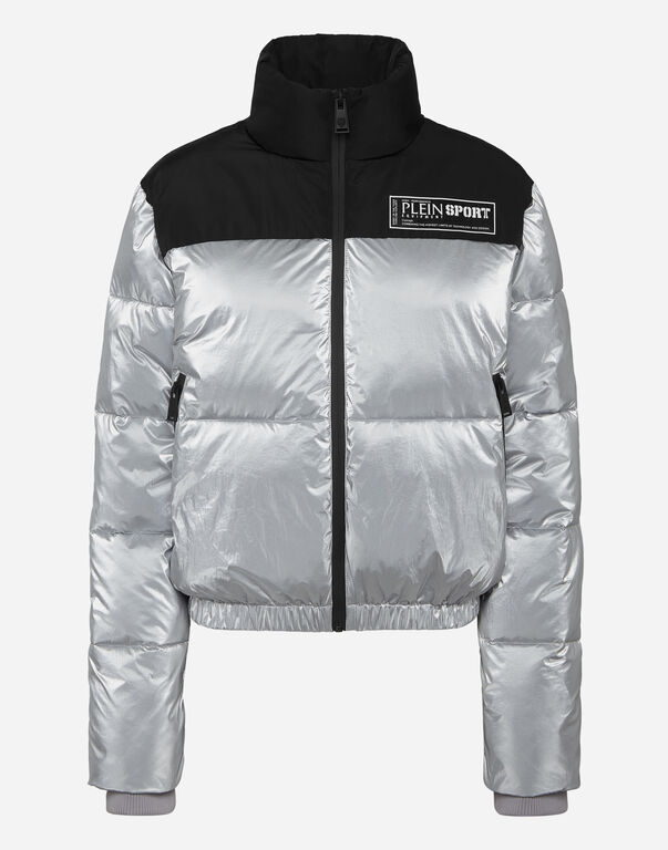 plein sport Nylon Bomber Silver