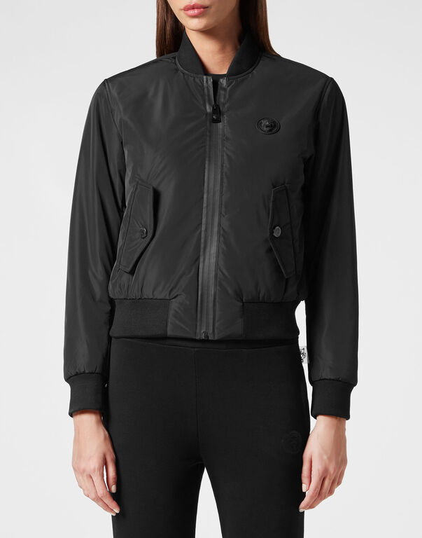 Plein Sport Nylon Bomber Tiger Black