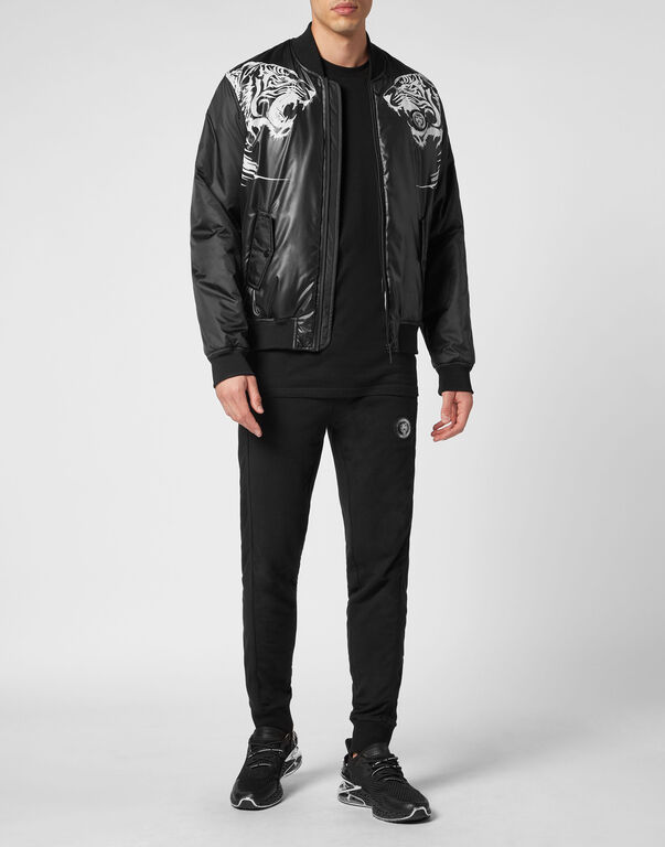 Plein Sport Nylon Bomber Tiger Black