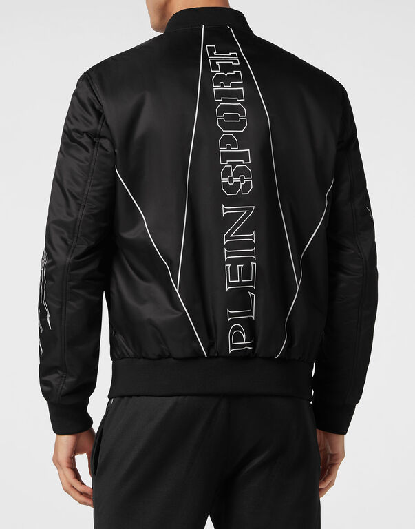 Plein Sport Nylon Bomber Tiger Court Edition Black