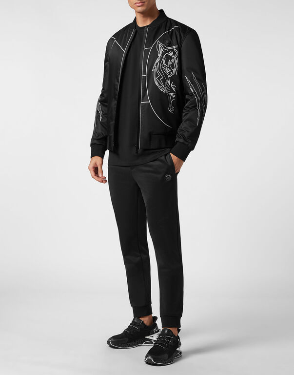 Plein Sport Nylon Bomber Tiger Court Edition Black