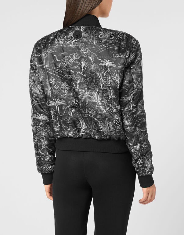 Plein Sport Nylon Bomber Toile Black