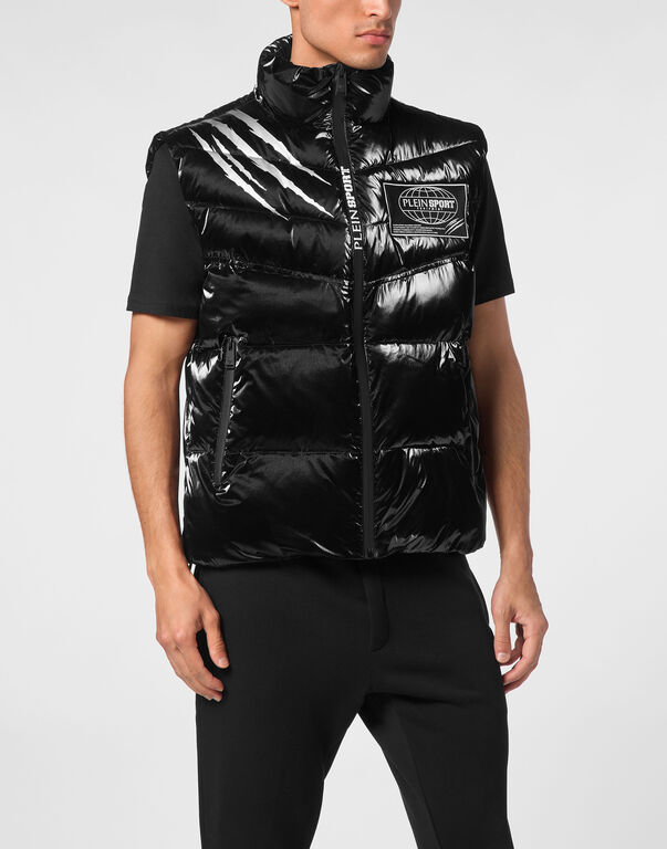 Plein Sport Nylon Crease Vest Black