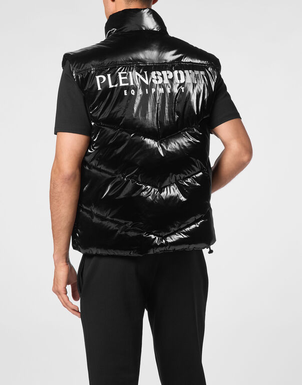 Plein Sport Nylon Crease Vest Black