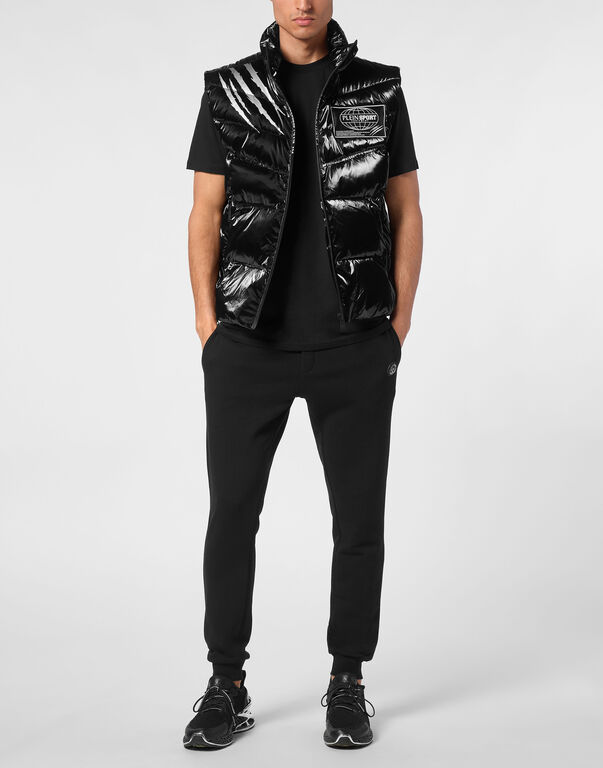 Plein Sport Nylon Crease Vest Black