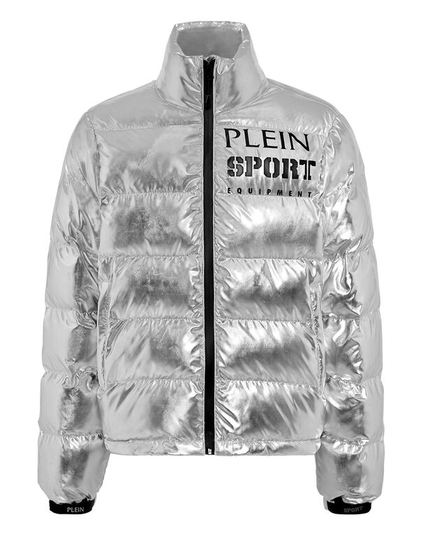 plein sport Nylon Jacket Statement Silver