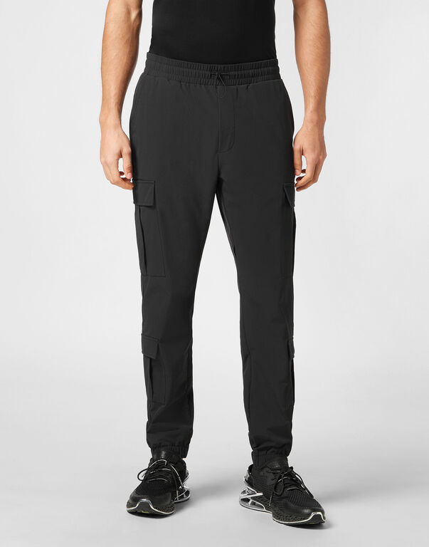 Plein Sport Nylon Jogging Trousers Black