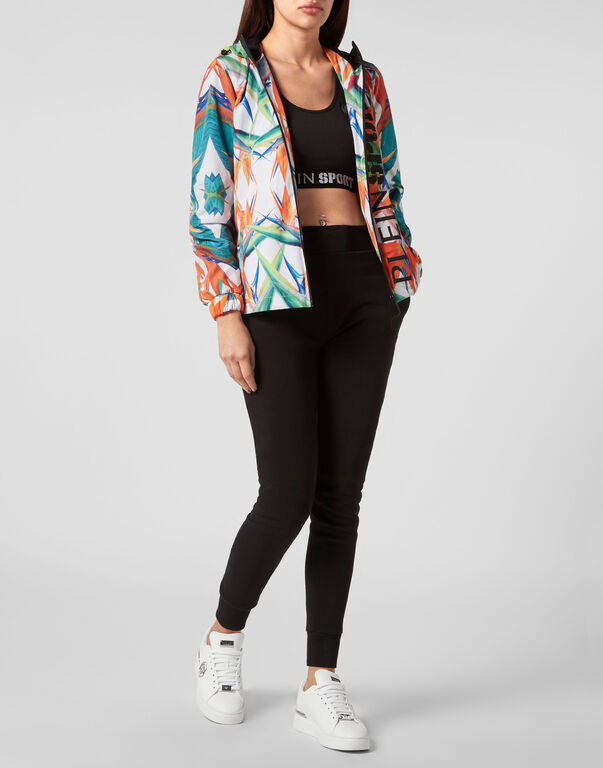 Plein Sport Nylon K-way Flowers White / Multicolored