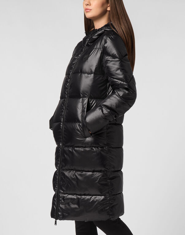 Plein Sport Nylon Long Puffered Jacket