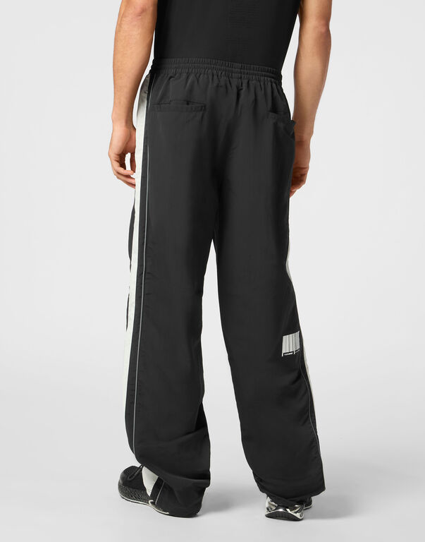 Plein Sport Nylon Loose Fit Jogging Trousers Black