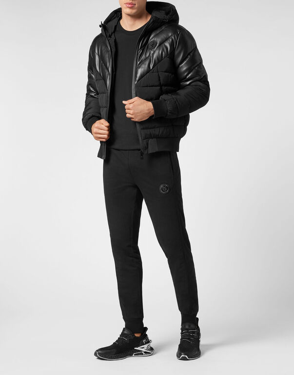Plein Sport Nylon Puffer Jacket Black