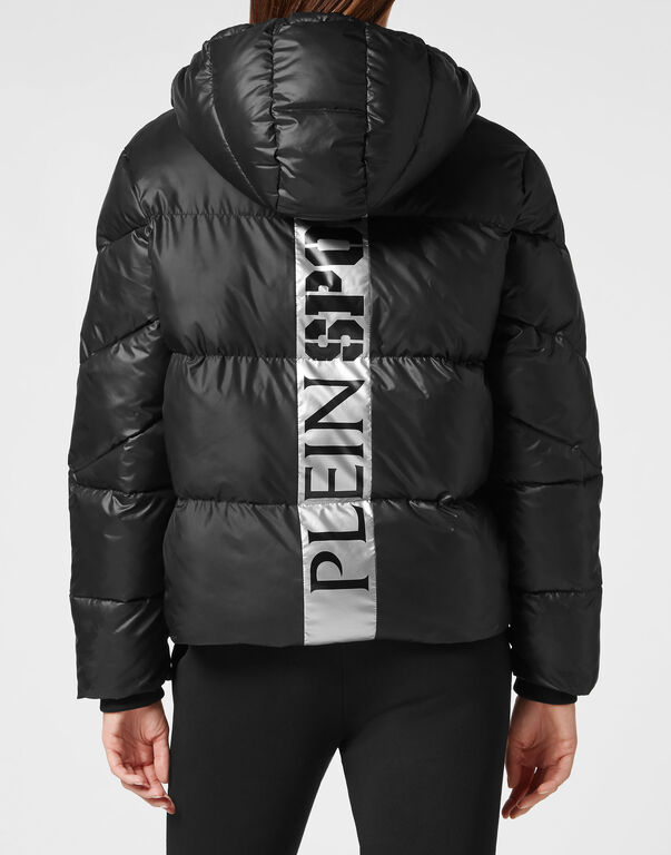 Plein Sport Nylon Puffer Jacket Black