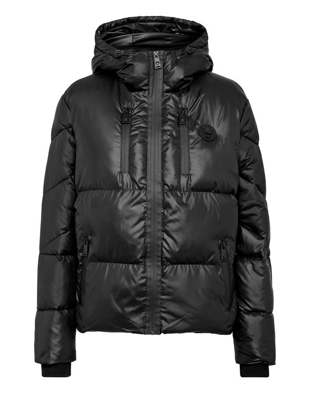plein sport Nylon Puffer Jacket black